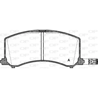 Jeu de 4 plaquettes de frein avant OPEN PARTS BPA0595.02