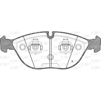 Jeu de 4 plaquettes de frein avant OPEN PARTS BPA0597.00