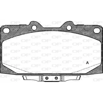 Jeu de 4 plaquettes de frein avant OPEN PARTS BPA0599.12