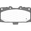 Jeu de 4 plaquettes de frein avant OPEN PARTS BPA0599.12 - Visuel 2