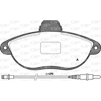 Jeu de 4 plaquettes de frein avant OPEN PARTS BPA0602.02