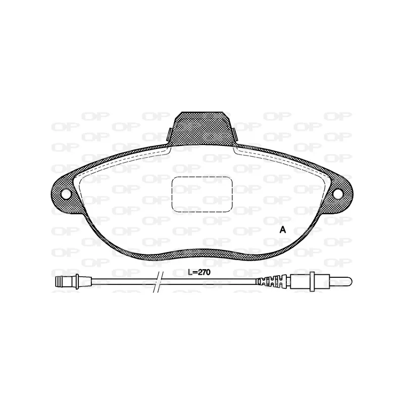 Jeu de 4 plaquettes de frein avant OPEN PARTS BPA0602.02
