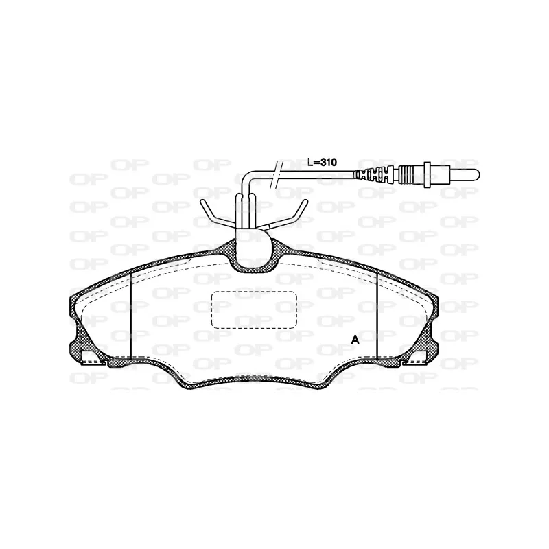 Jeu de 4 plaquettes de frein avant OPEN PARTS BPA0603.04