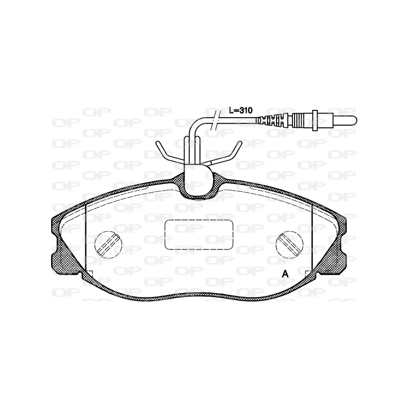 Jeu de 4 plaquettes de frein avant OPEN PARTS BPA0604.04