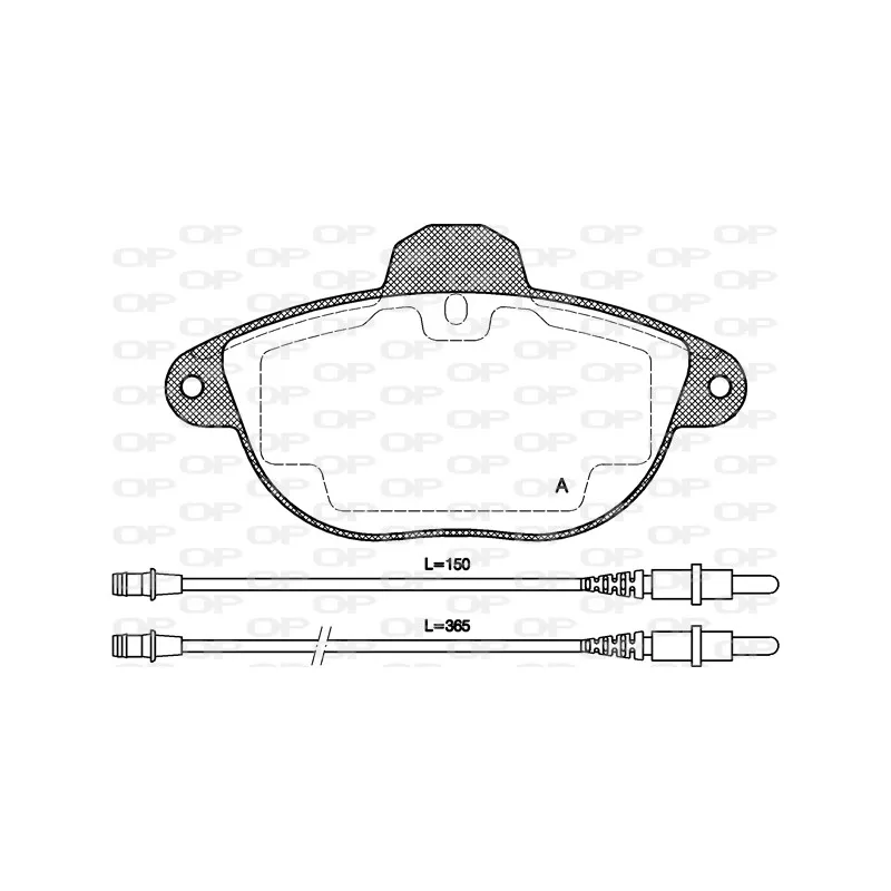 Jeu de 4 plaquettes de frein avant OPEN PARTS BPA0608.04