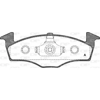Jeu de 4 plaquettes de frein avant OPEN PARTS BPA0609.10