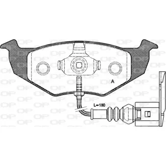 Jeu de 4 plaquettes de frein avant OPEN PARTS BPA0609.11