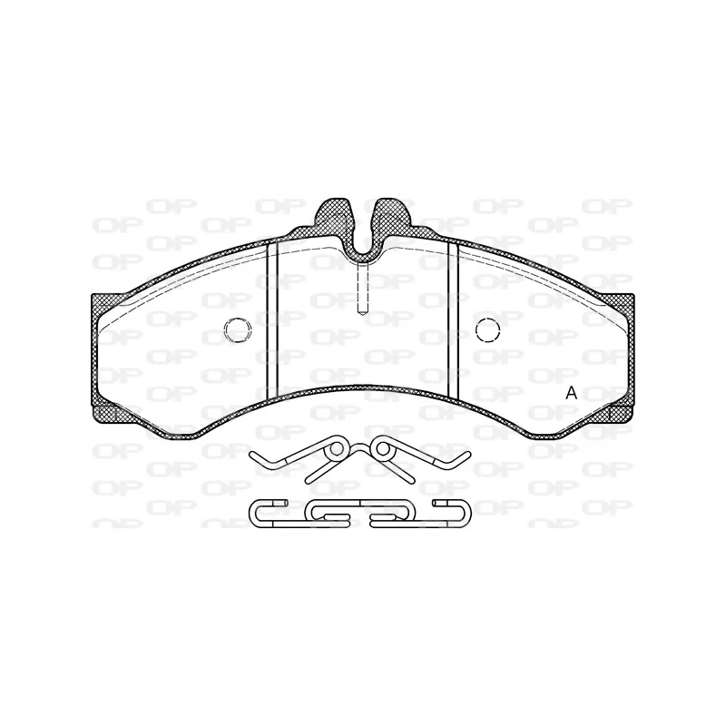 Jeu de 4 plaquettes de frein avant OPEN PARTS BPA0614.00