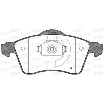 Jeu de 4 plaquettes de frein avant OPEN PARTS BPA0618.00