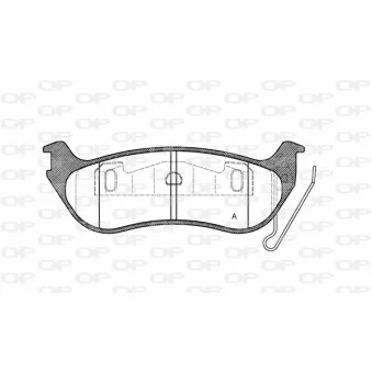Jeu de 4 plaquettes de frein arrière OPEN PARTS BPA0628.12