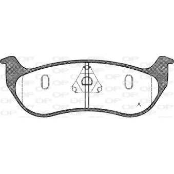 Jeu de 4 plaquettes de frein arrière OPEN PARTS BPA0628.75