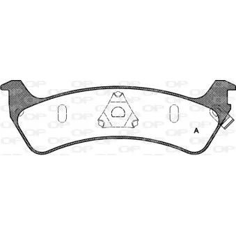 Jeu de 4 plaquettes de frein arrière OPEN PARTS BPA0629.02