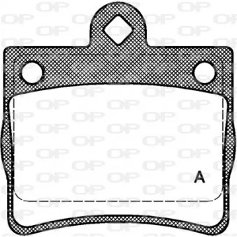 Jeu de 4 plaquettes de frein arrière OPEN PARTS BPA0630.00