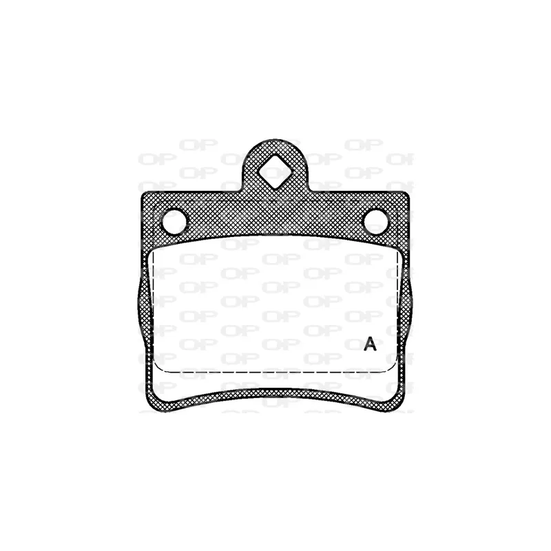 Jeu de 4 plaquettes de frein arrière OPEN PARTS BPA0630.00