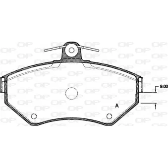 Jeu de 4 plaquettes de frein avant OPEN PARTS BPA0631.10