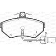 Jeu de 4 plaquettes de frein avant OPEN PARTS BPA0631.12 - Visuel 1