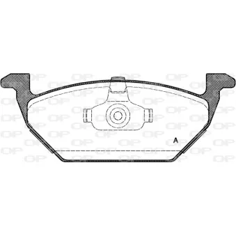 Jeu de 4 plaquettes de frein avant OPEN PARTS BPA0633.00