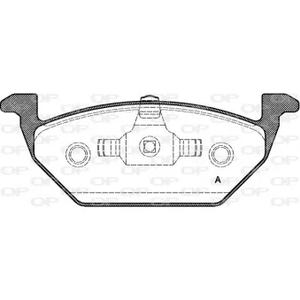 Jeu de 4 plaquettes de frein avant OPEN PARTS BPA0633.20