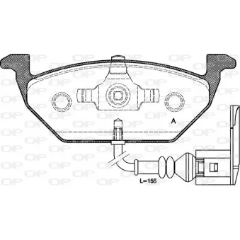 Jeu de 4 plaquettes de frein avant OPEN PARTS BPA0633.21