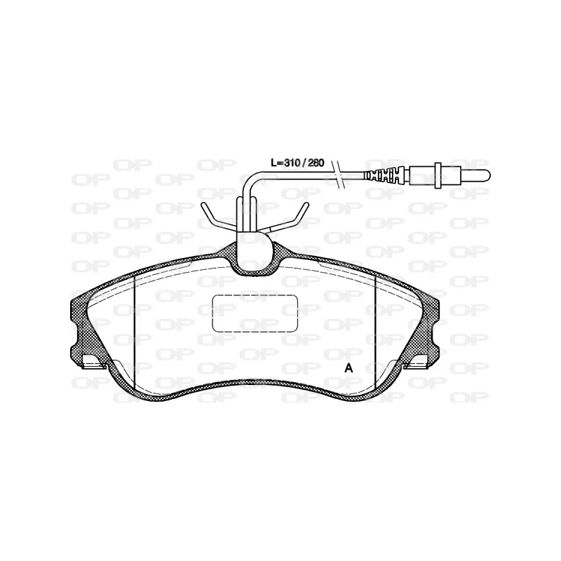 Jeu de 4 plaquettes de frein avant OPEN PARTS BPA0634.04
