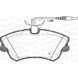 Jeu de 4 plaquettes de frein avant OPEN PARTS BPA0638.02 - Visuel 1