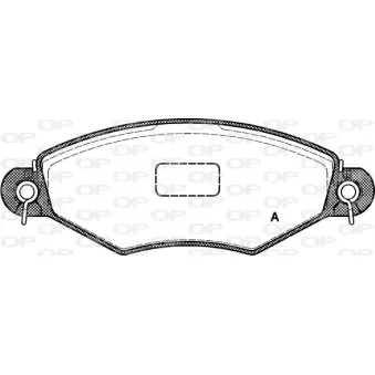 Jeu de 4 plaquettes de frein avant OPEN PARTS BPA0643.10