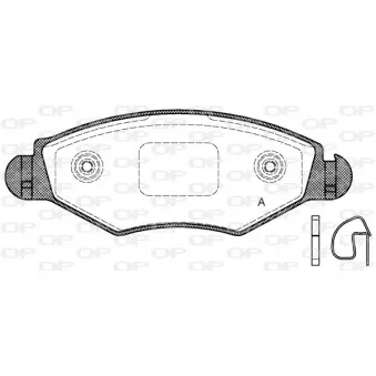 Jeu de 4 plaquettes de frein avant OPEN PARTS BPA0643.20