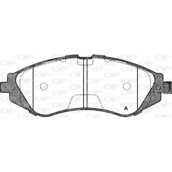 Jeu de 4 plaquettes de frein avant OPEN PARTS BPA0645.02