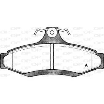 Jeu de 4 plaquettes de frein arrière OPEN PARTS BPA0646.10