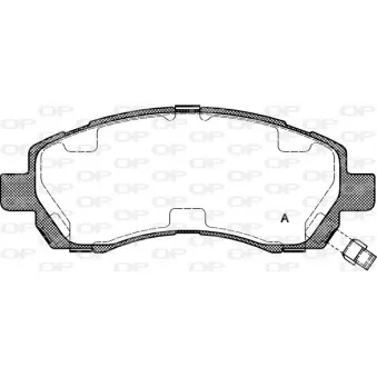 Jeu de 4 plaquettes de frein avant OPEN PARTS BPA0647.02