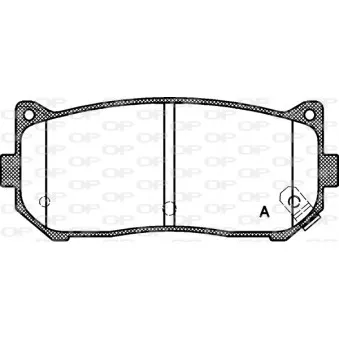 Jeu de 4 plaquettes de frein arrière OPEN PARTS BPA0649.02