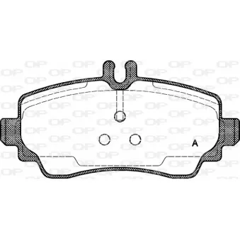 Jeu de 4 plaquettes de frein avant OPEN PARTS BPA0650.00