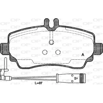 Jeu de 4 plaquettes de frein avant OPEN PARTS BPA0650.22