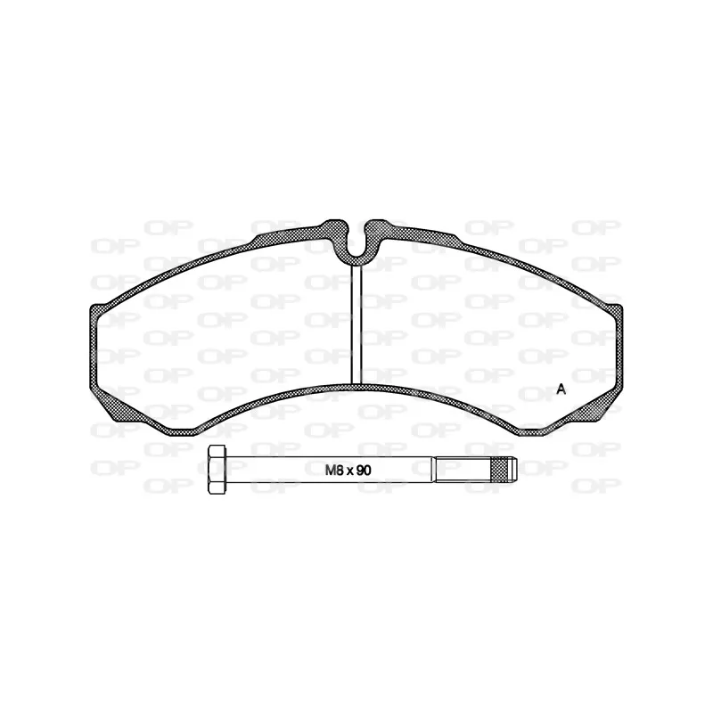 Jeu de 4 plaquettes de frein avant OPEN PARTS BPA0651.00