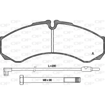 Jeu de 4 plaquettes de frein arrière OPEN PARTS BPA0651.02