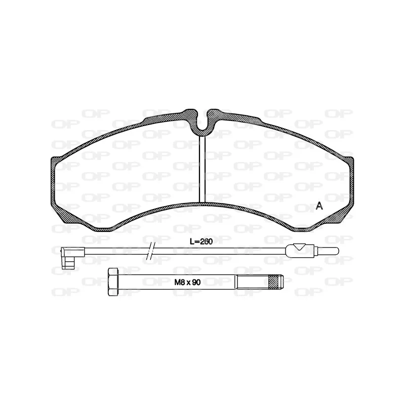 Jeu de 4 plaquettes de frein arrière OPEN PARTS BPA0651.02