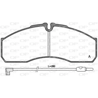 Jeu de 4 plaquettes de frein avant OPEN PARTS BPA0651.12