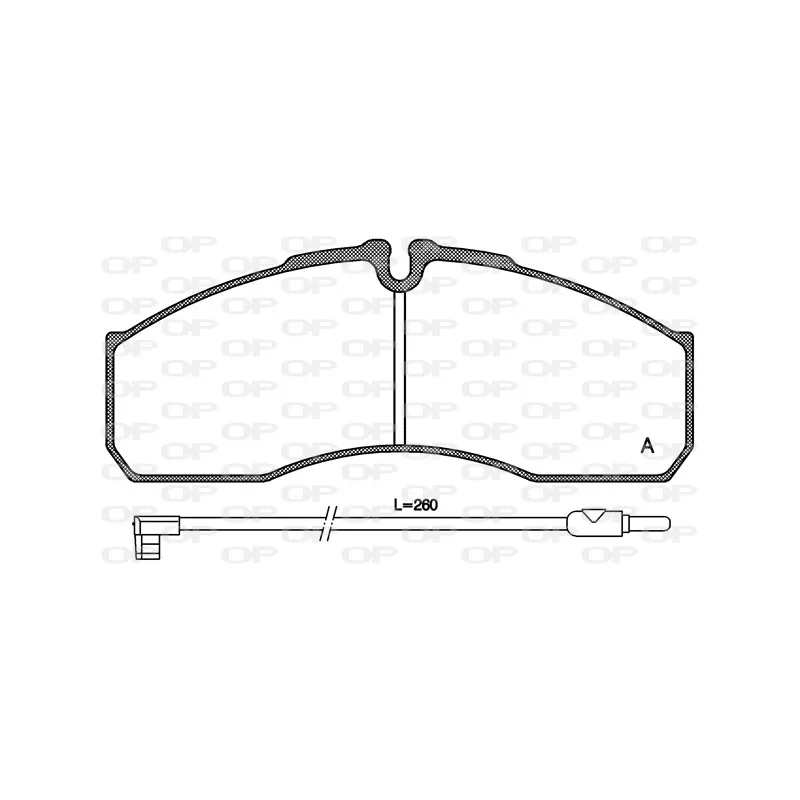 Jeu de 4 plaquettes de frein avant OPEN PARTS BPA0651.12