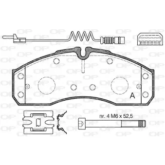 Jeu de 4 plaquettes de frein avant OPEN PARTS BPA0651.22
