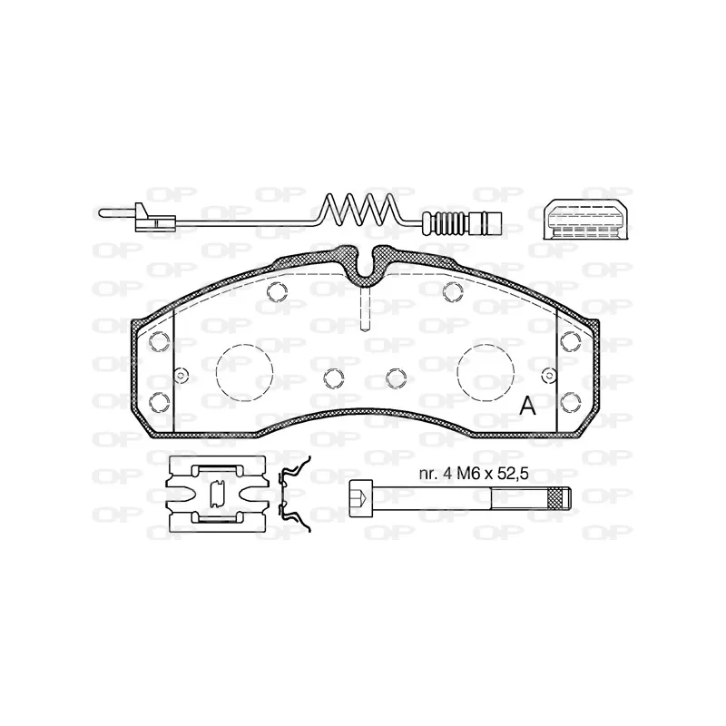 Jeu de 4 plaquettes de frein avant OPEN PARTS BPA0651.22