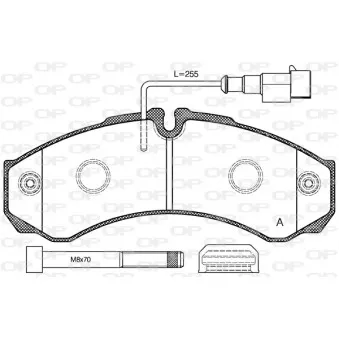 Jeu de 4 plaquettes de frein arrière OPEN PARTS BPA0651.32
