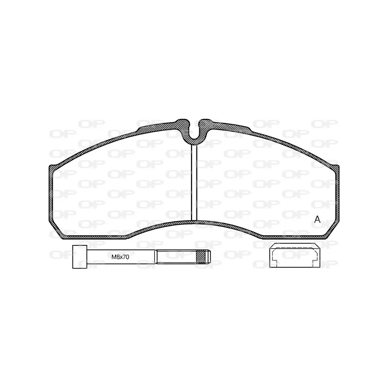 Jeu de 4 plaquettes de frein avant OPEN PARTS BPA0651.86