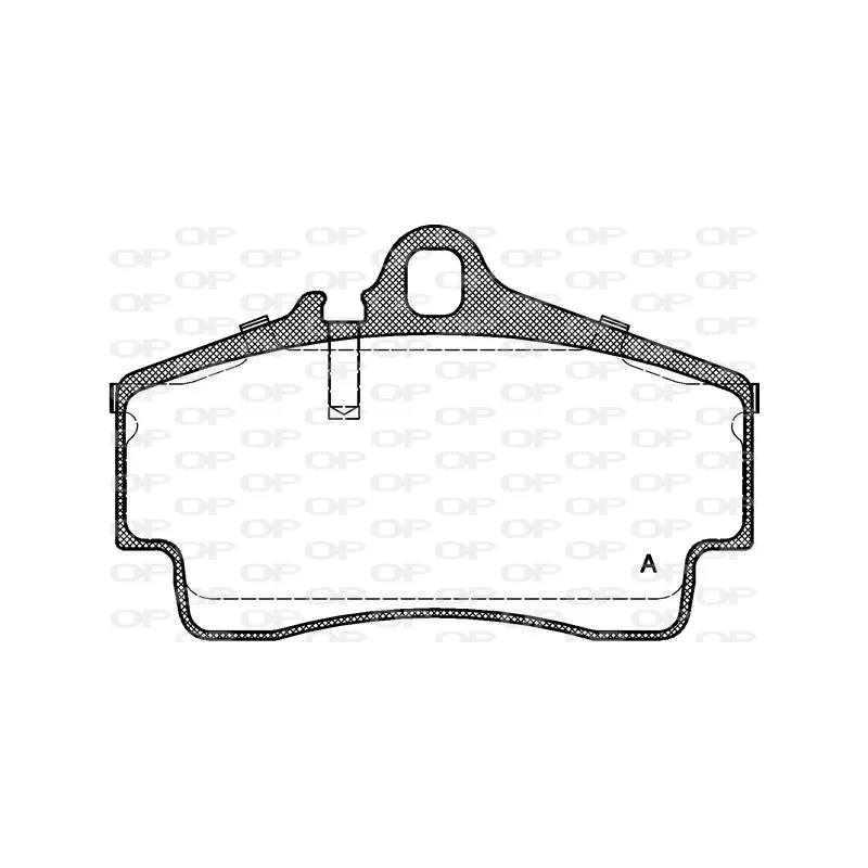 Jeu de 4 plaquettes de frein arrière OPEN PARTS BPA0654.00