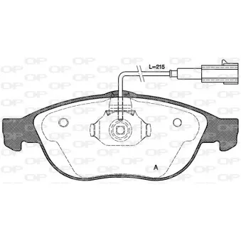 Jeu de 4 plaquettes de frein avant OPEN PARTS BPA0660.22