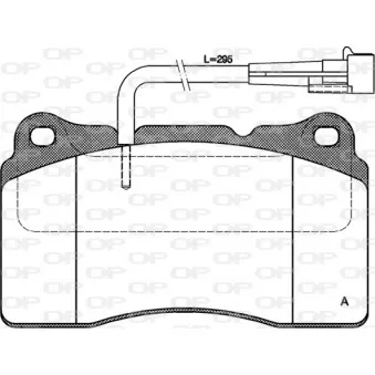 Jeu de 4 plaquettes de frein avant OPEN PARTS BPA0666.02