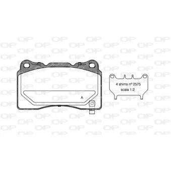 Jeu de 4 plaquettes de frein avant OPEN PARTS BPA0666.04