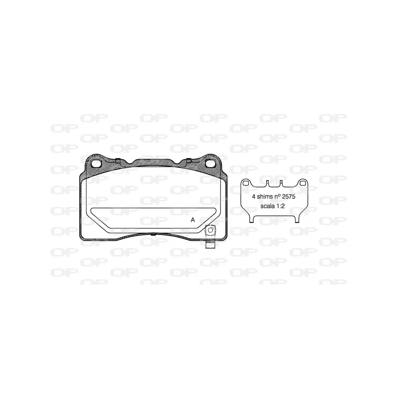 Jeu de 4 plaquettes de frein avant OPEN PARTS BPA0666.04