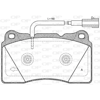 Jeu de 4 plaquettes de frein avant OPEN PARTS BPA0666.12
