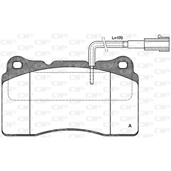 Jeu de 4 plaquettes de frein avant OPEN PARTS BPA0666.22