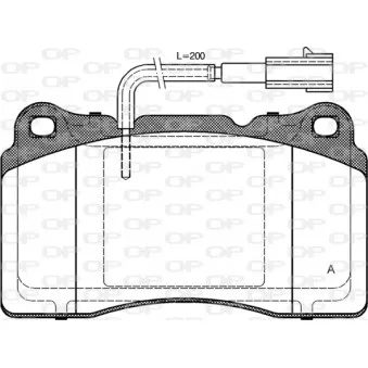 Jeu de 4 plaquettes de frein avant OPEN PARTS BPA0666.51
